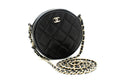 Chanel Round Mini Compact Leather Handbag