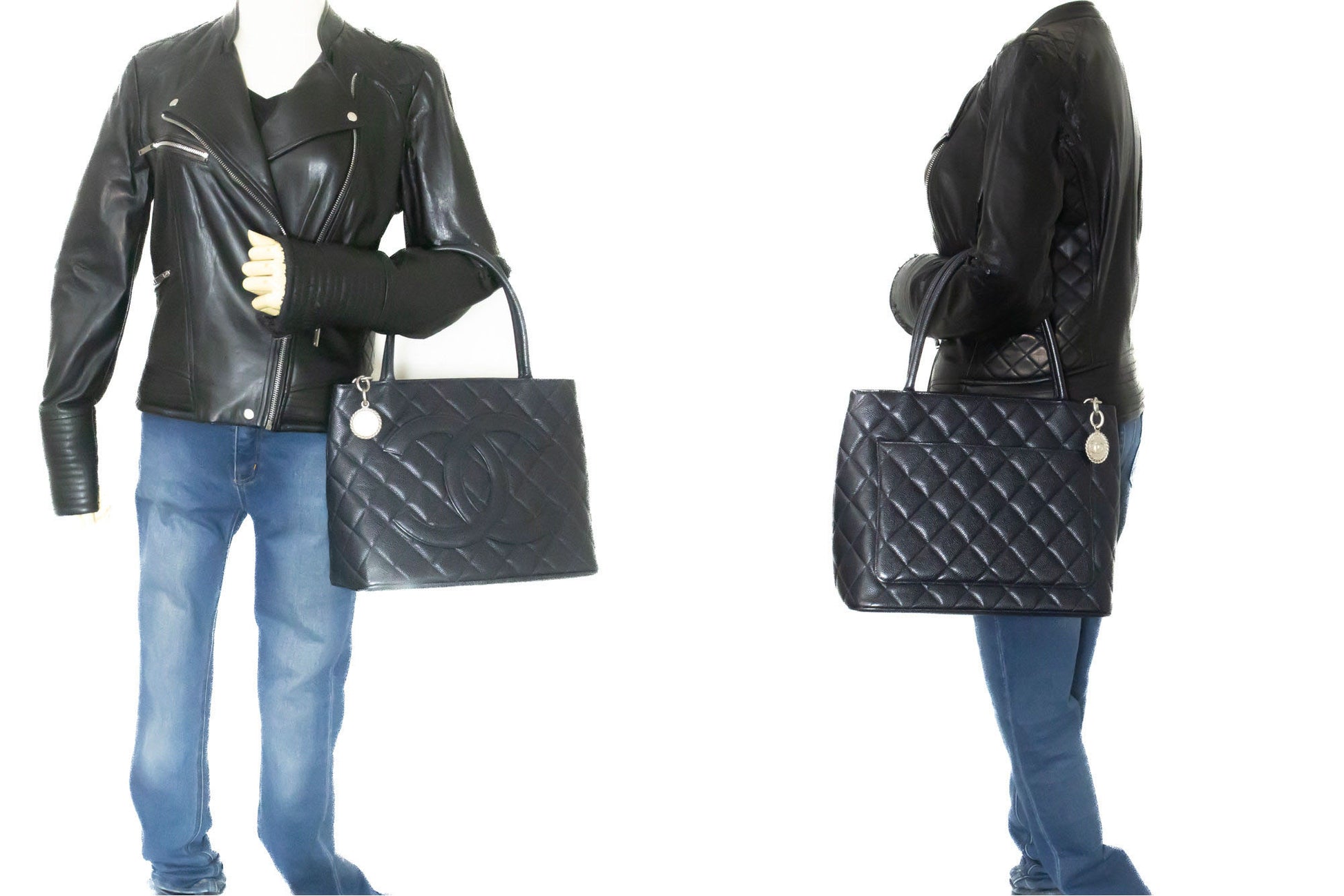 Chanel Medaillon Quilted Leather Handbag