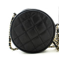 Chanel Round Mini Compact Leather Handbag